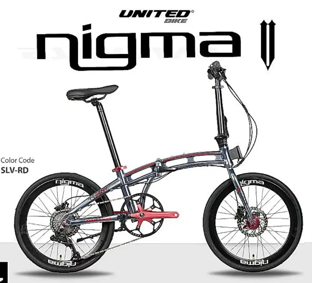 Sepeda Lipat 20inch United Nigma V alloy Niseko 10 speed Disc Brake