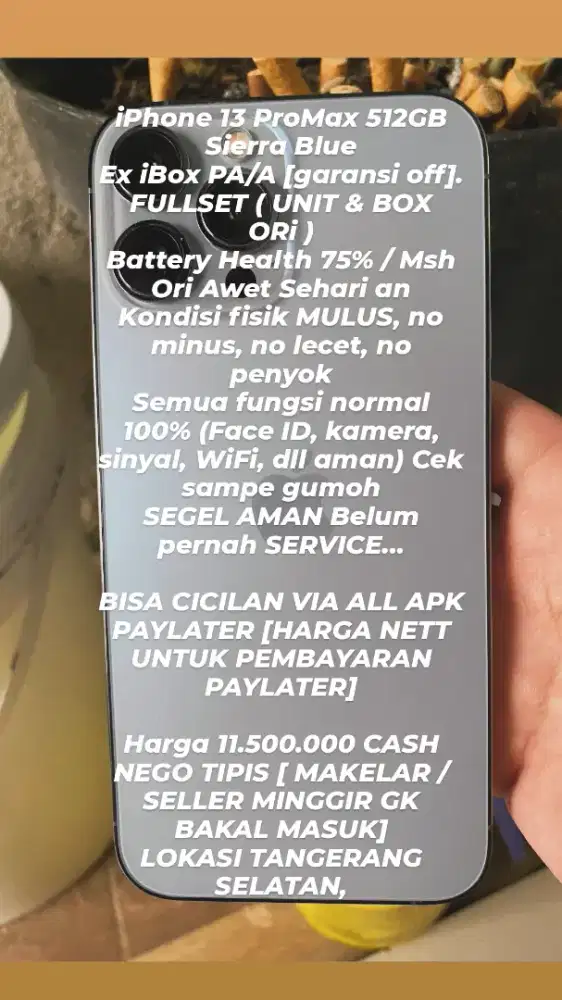 iPhone 13 ProMax 512 iBox [BISA CICILAN VIA ALL APK PAYLATER]