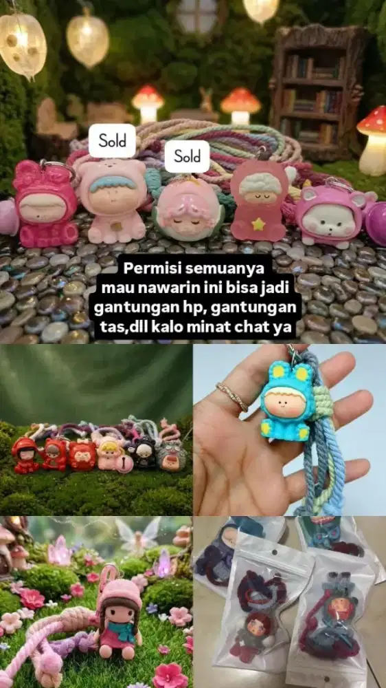 Di jual gantungan hp,tas, gantungan kunci dll