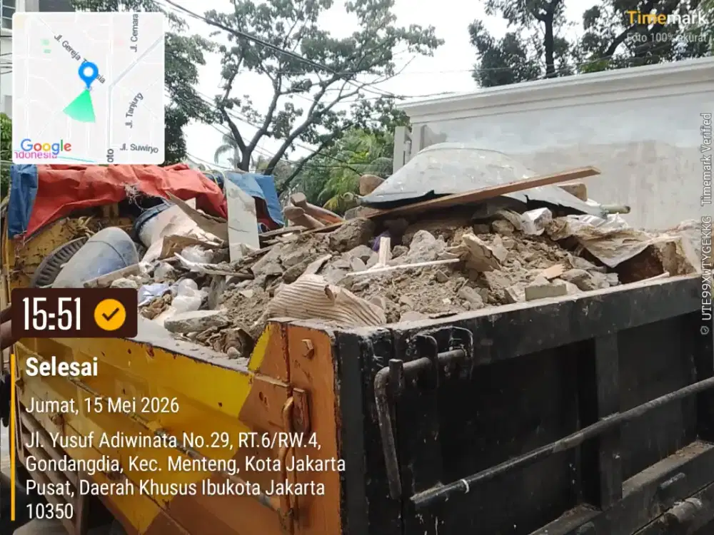 Jasa buang puing dan angkut sampah