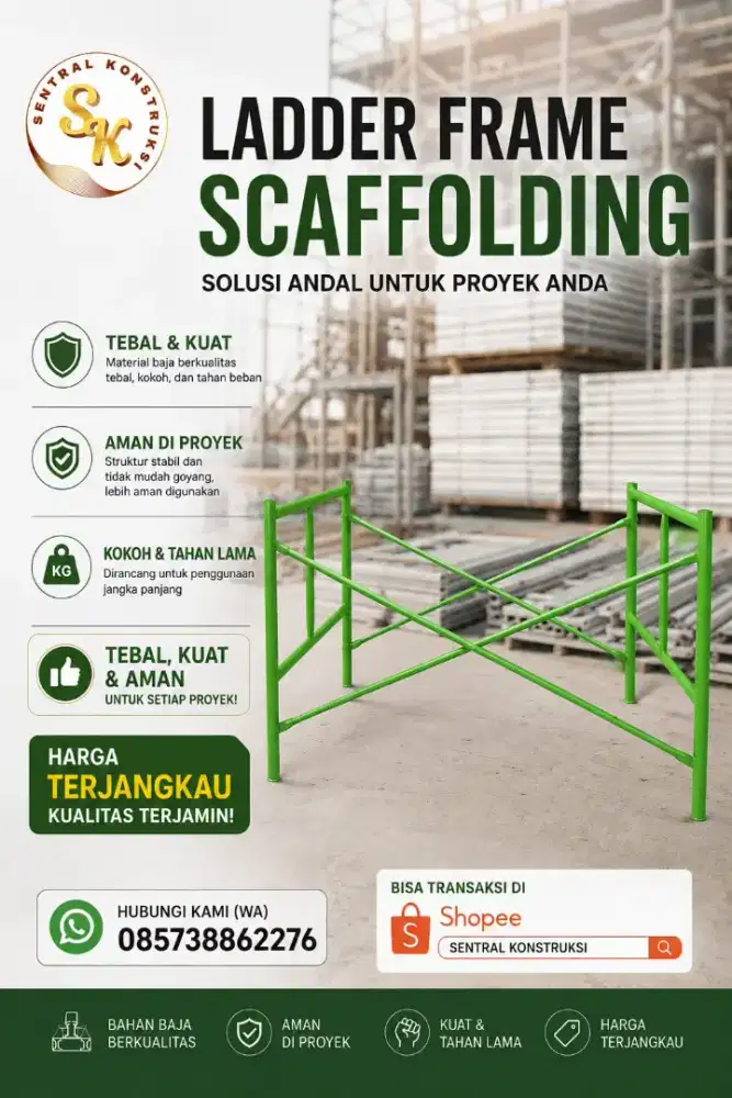 Scaffolding pendek tinggi 90cm