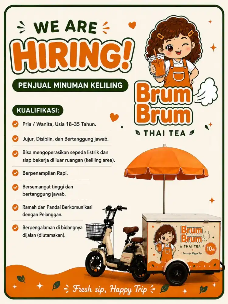 Dicari penjual minuman keliling