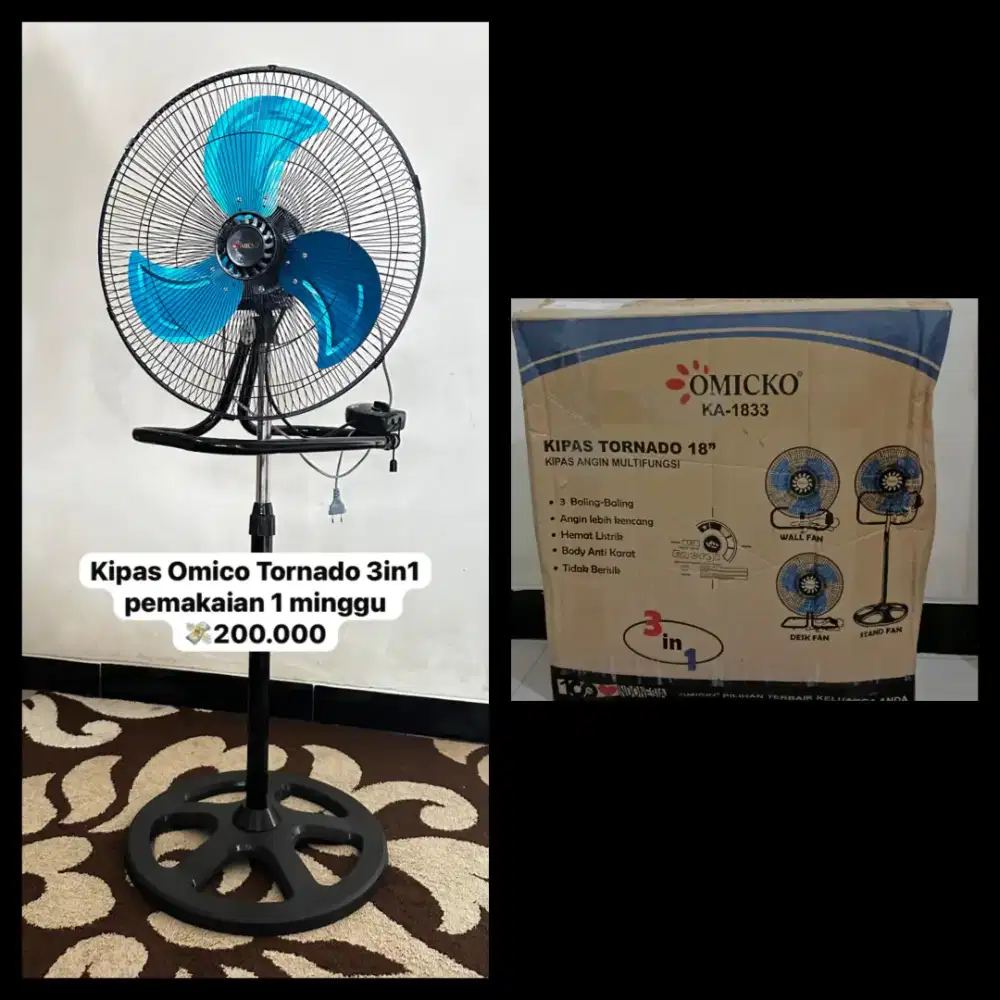 Kipas Angin Tornado Omicko 3in1