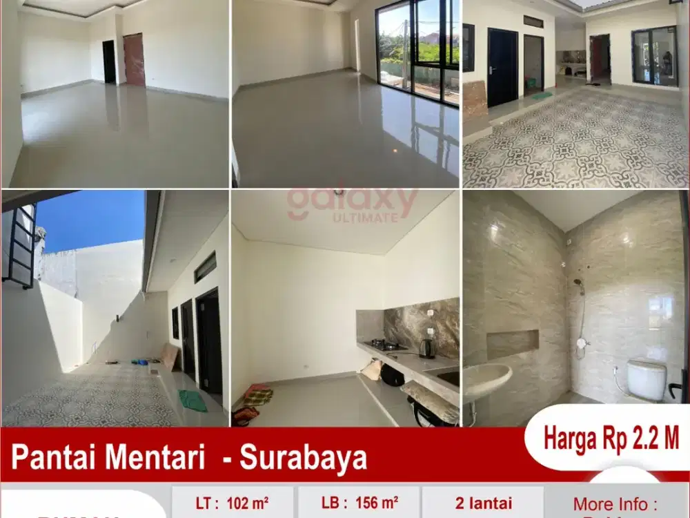 Rumah Baru 2 Lantai Di Perumahan Pantai Mentari Surabaya