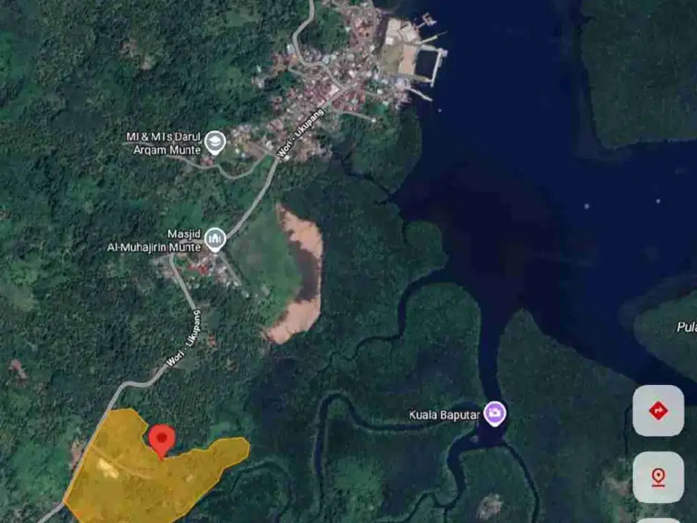 Dijual murah Tanah luas di Munte dekat pantai Likupang Barat ada Villa dengan empat kamar, akses mudah jalan ada dua jalur