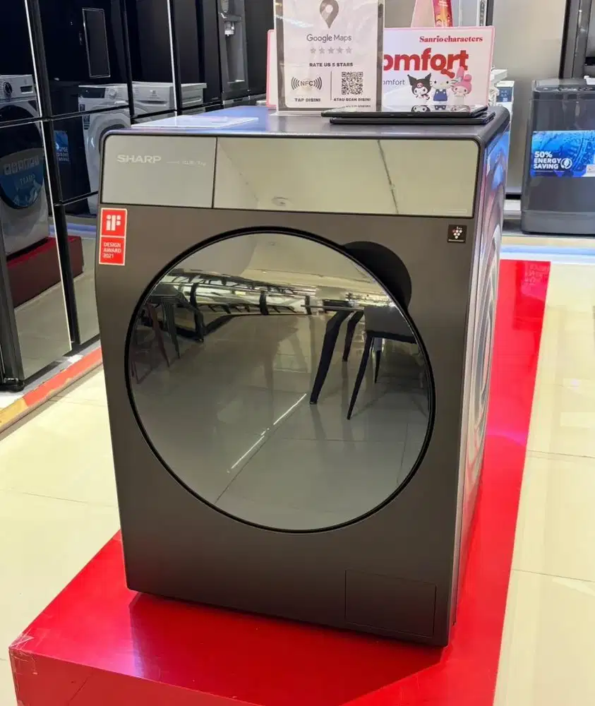 mesin cuci sharp front loading 10.5 kg FL1410dpx