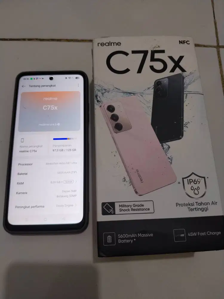 Realme c75x blue 8|128gb