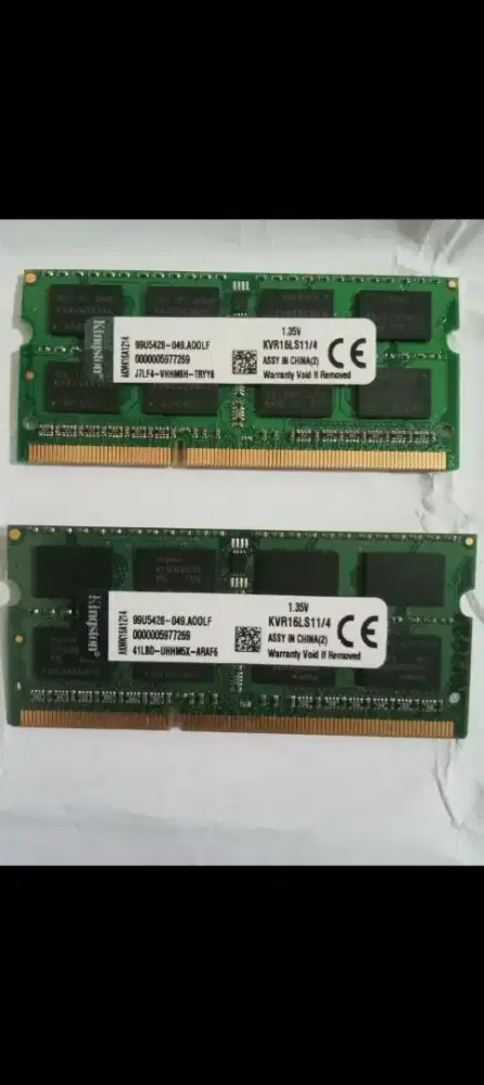 Ram Soddim DDR3 4gb Pc3L Kingston