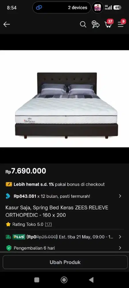 TERMURAH Kasur Zees 160 baru