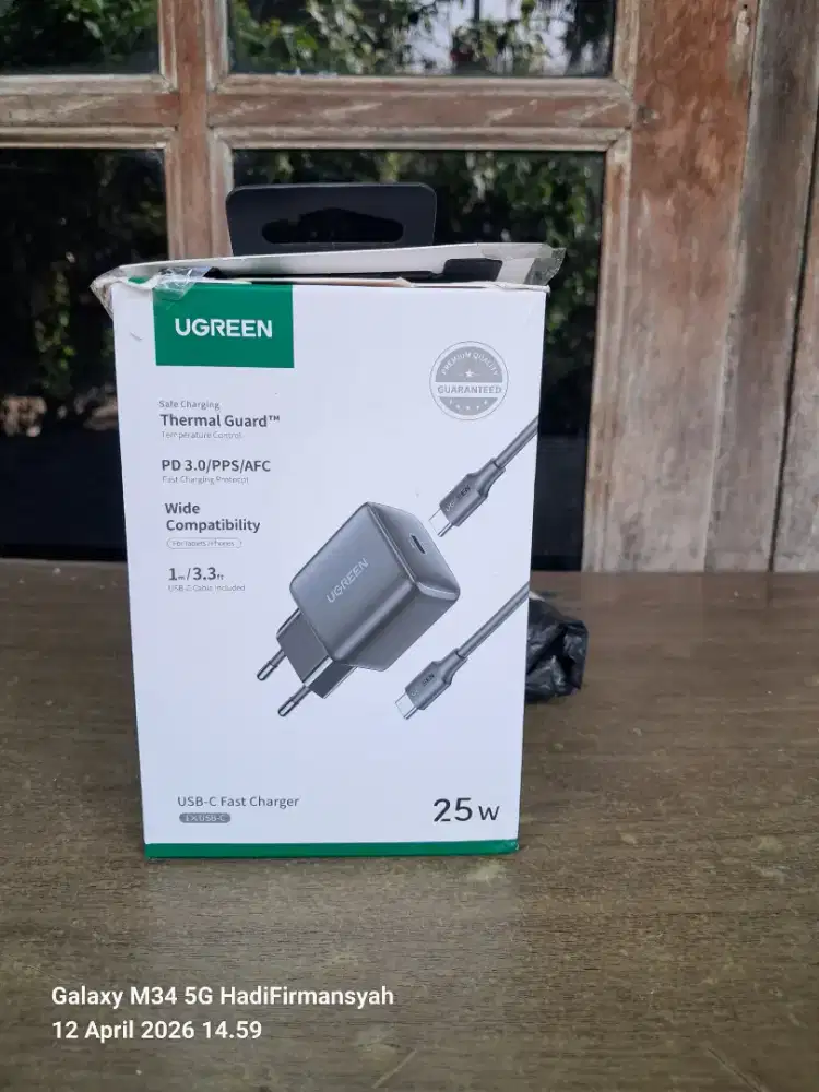 Batok Charger Samsung 25w interface type C merk UGREEN