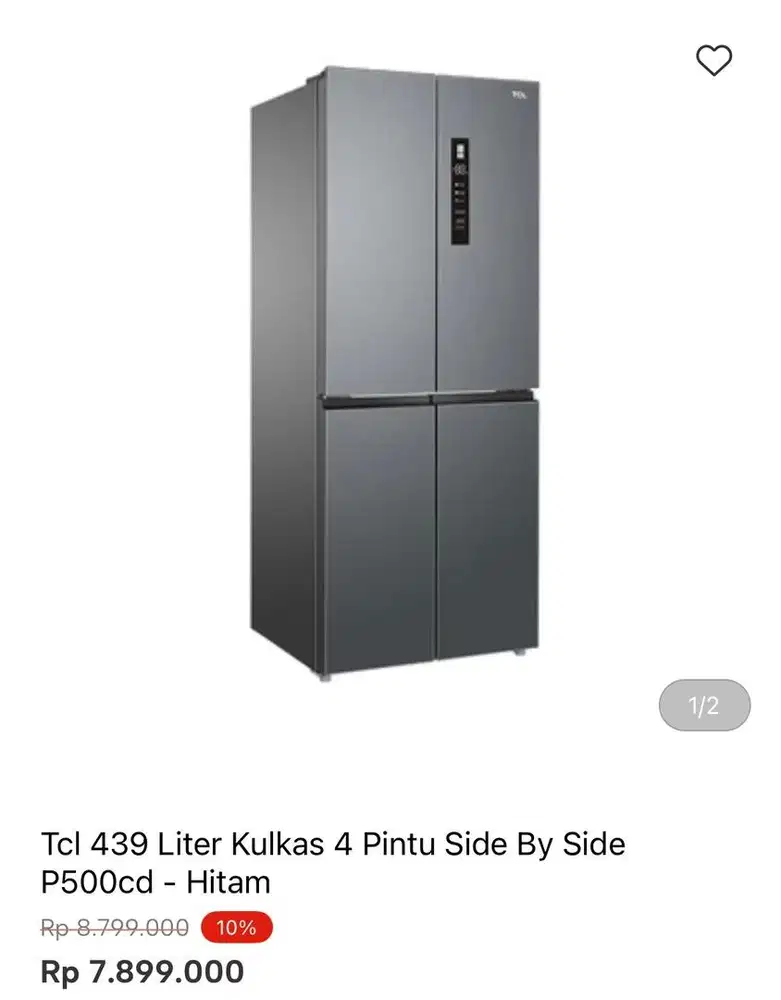 KULKAS TCL MULTIDOOR 439liter