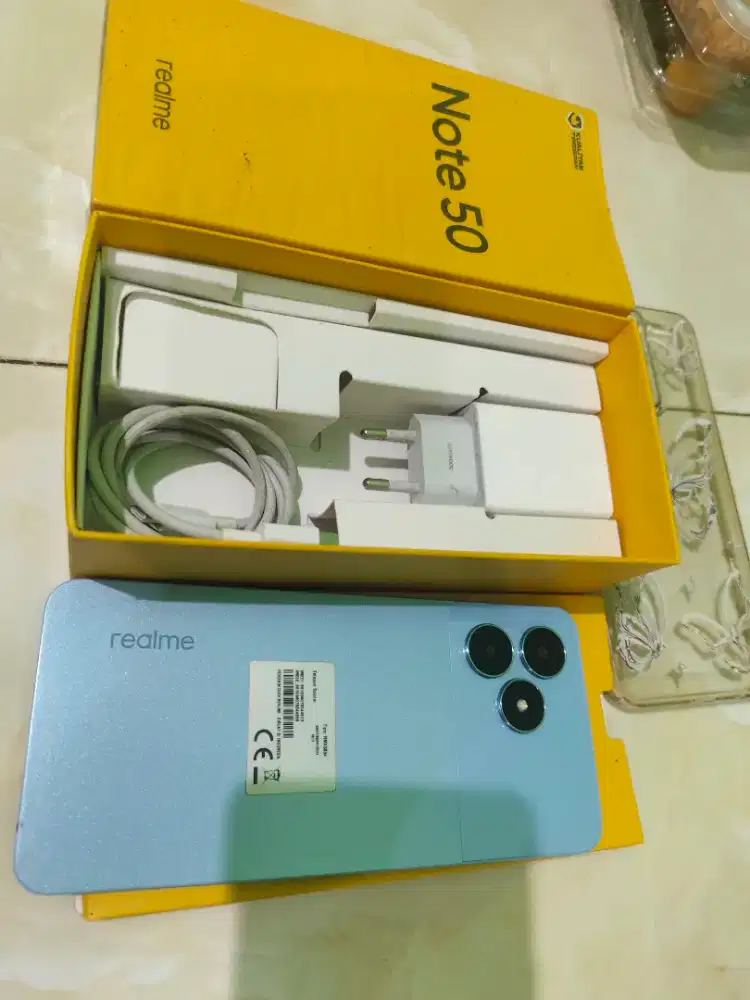 Realme Note 50 4/128GB Blue Mulus Fullset Ori. RAM 8GB NFC Style Murah
