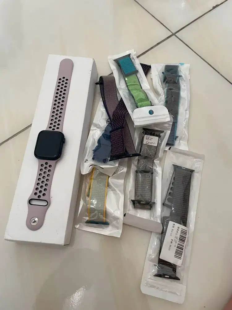 Apple Watch Series 6 44mm blue minus strap bawaan