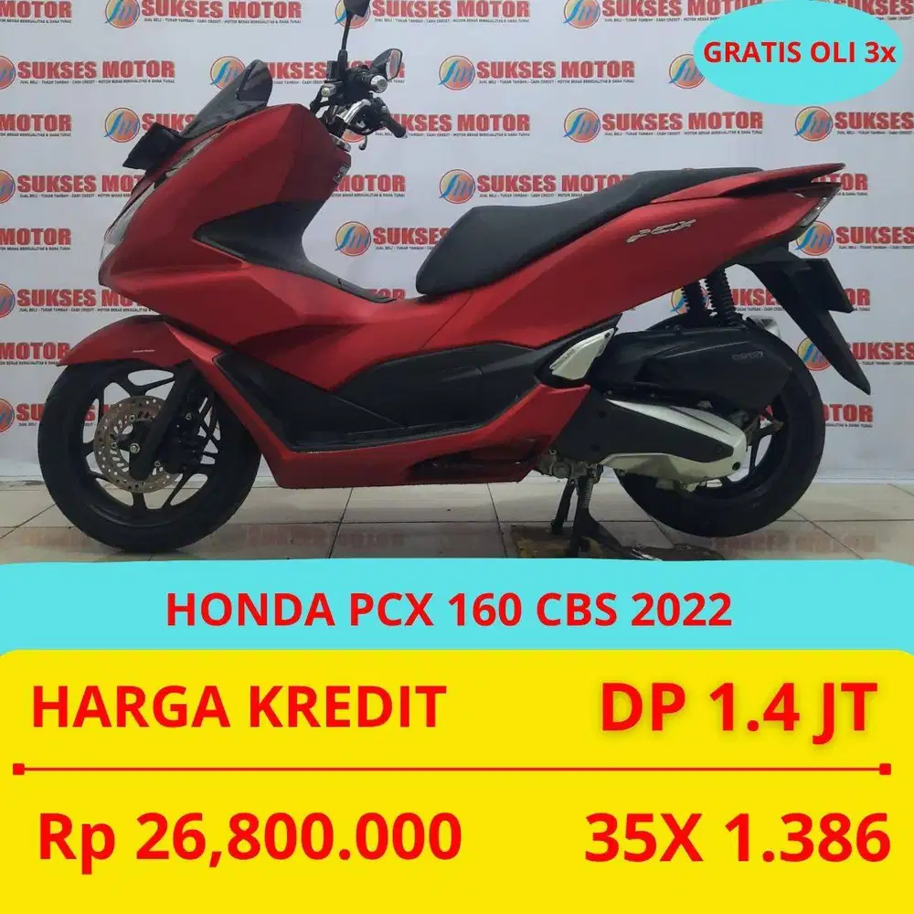 HONDA PCX 160 CBS 2022 DP MURAH 1,4 JUTA GUYS