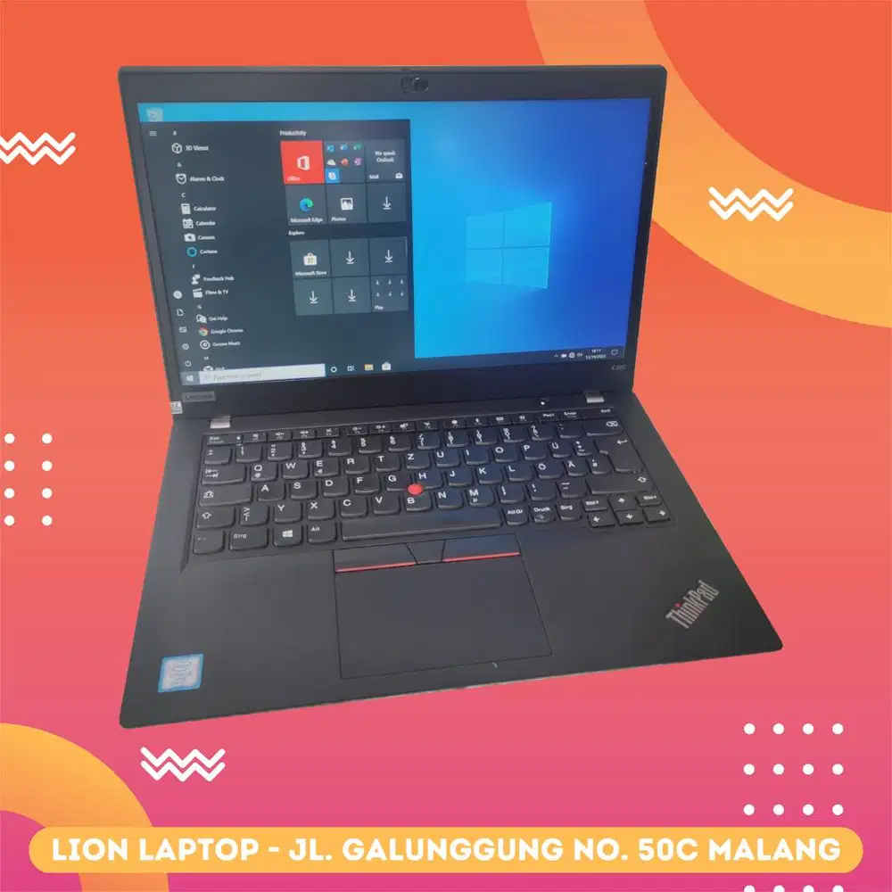 RAM 16GB SSD 256GB Core i5 Gen 8 Slim Lenovo Thinkpad X390 [18|05]