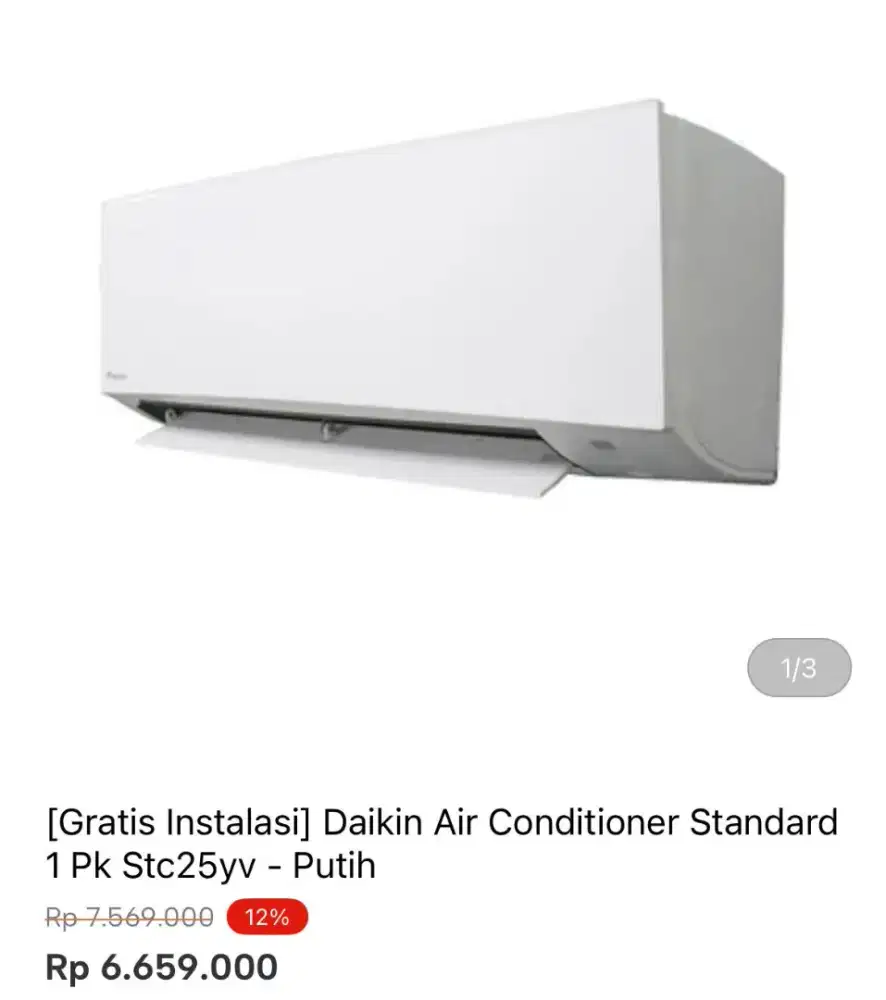 DAIKIN AIR CONDITIONER STANDAR 1PK