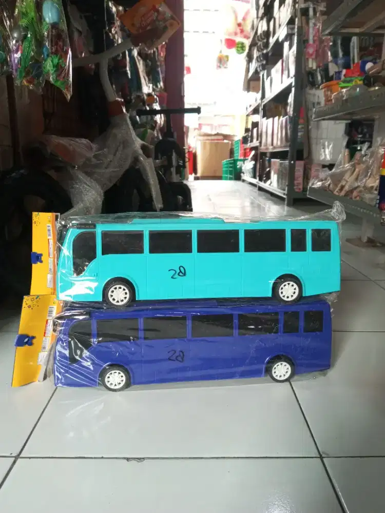Mainan anak bis polos warna