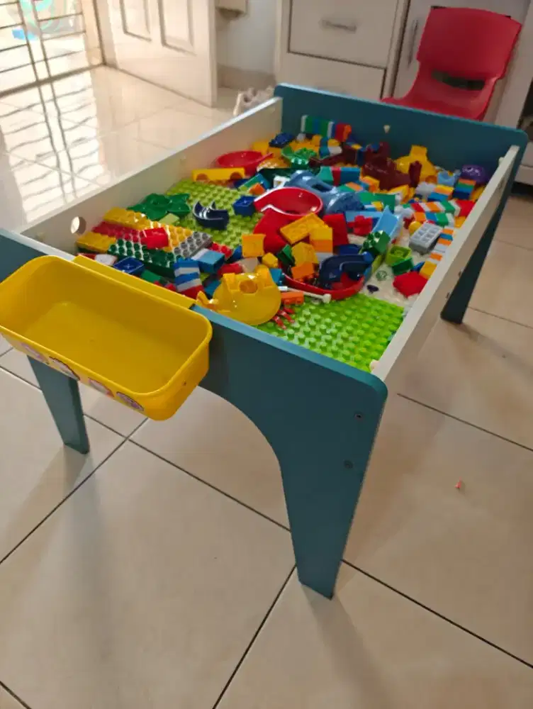 MEJA LEGO BELAJAR BERMAIN ANAK BANYAK FUNGSI