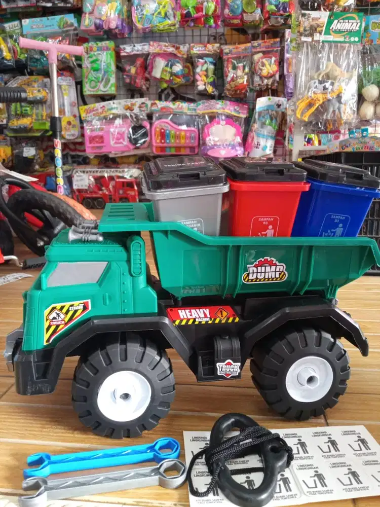 mainan anak truck sampah set