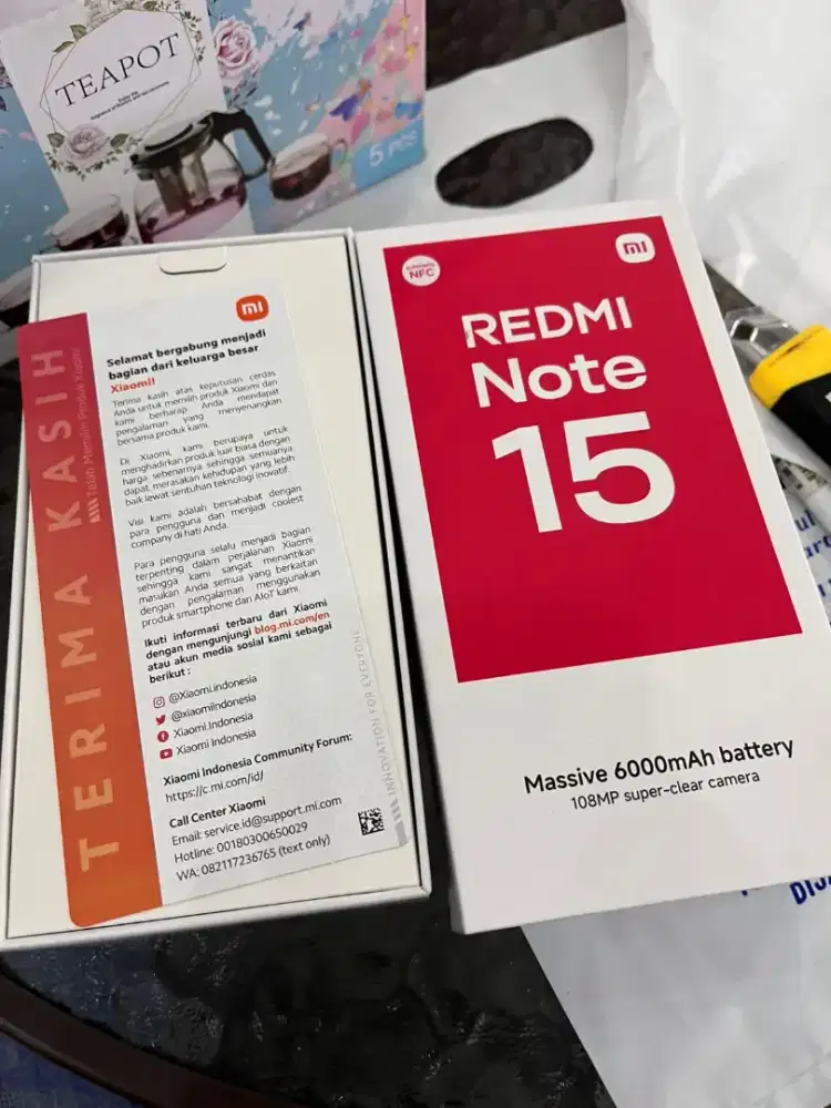 REDMI NOTE 15 4G+BODY SUPER TIPIS+KAMERA 108MP+FREE PANCI KUKUS 1 SET