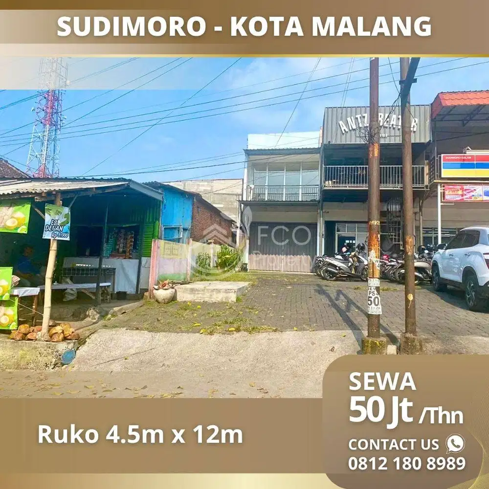 Sewa Ruko Sudimoro Soekarno Hatta Pusat Bisnis Kota Malang