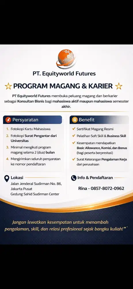 Lowongan kerja dan magang