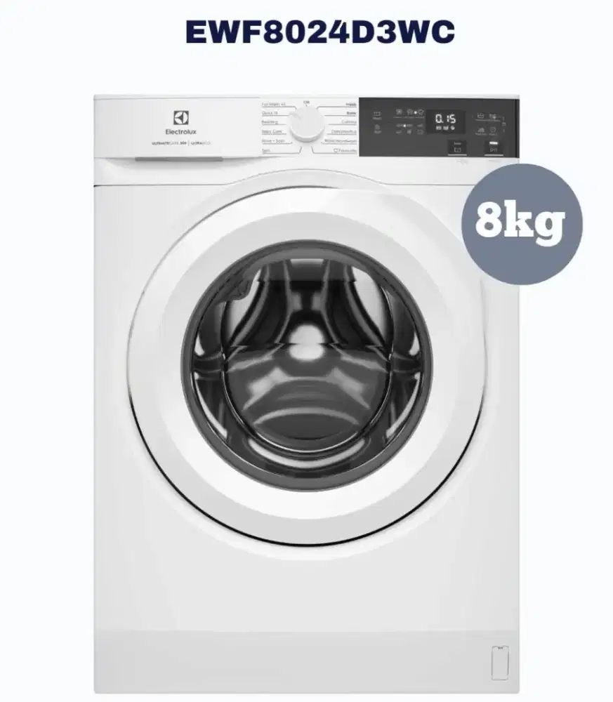 Mesin cuci Electrolux 8 kg masuk bedcover