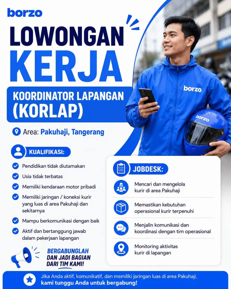 LOWONGAN KERJA – KOORDINATOR LAPANGAN (KORLAP)
