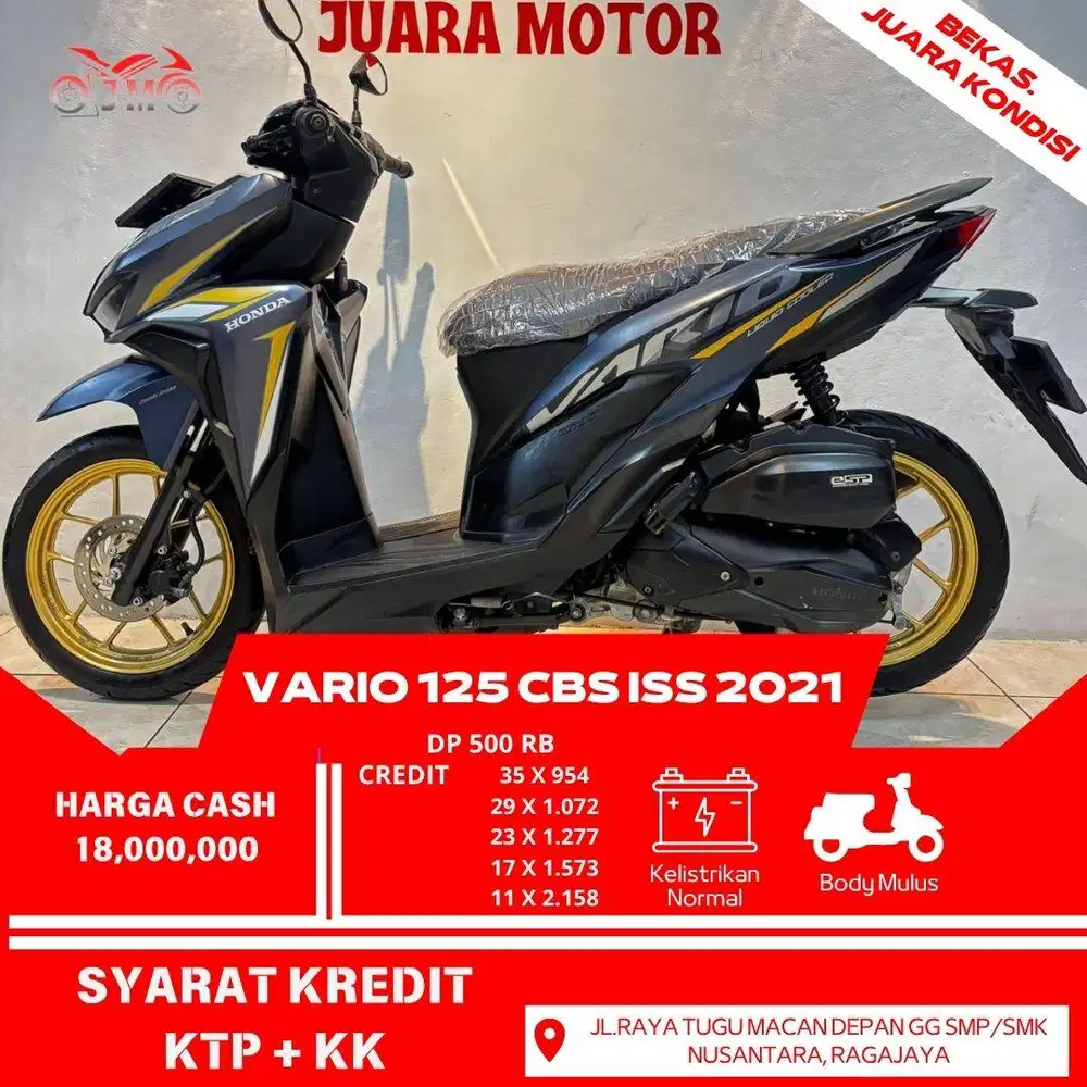 HONDA VARIO 125 CBS ISS 2021 mesin halus body mulus unit siap pakai