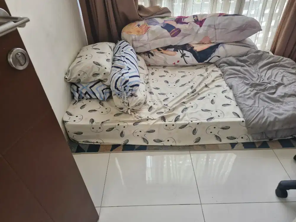 ranjang+kasur + meja belajar+meja rias