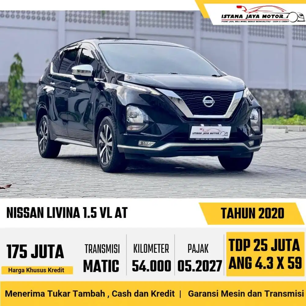 LOW KM !! Nissan Livina VL 1.5 Automatic 2020 Hitam