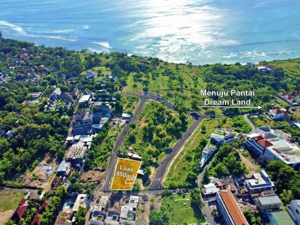 tanah 950n2 di pecatu bingin dekat pantai badung selatan