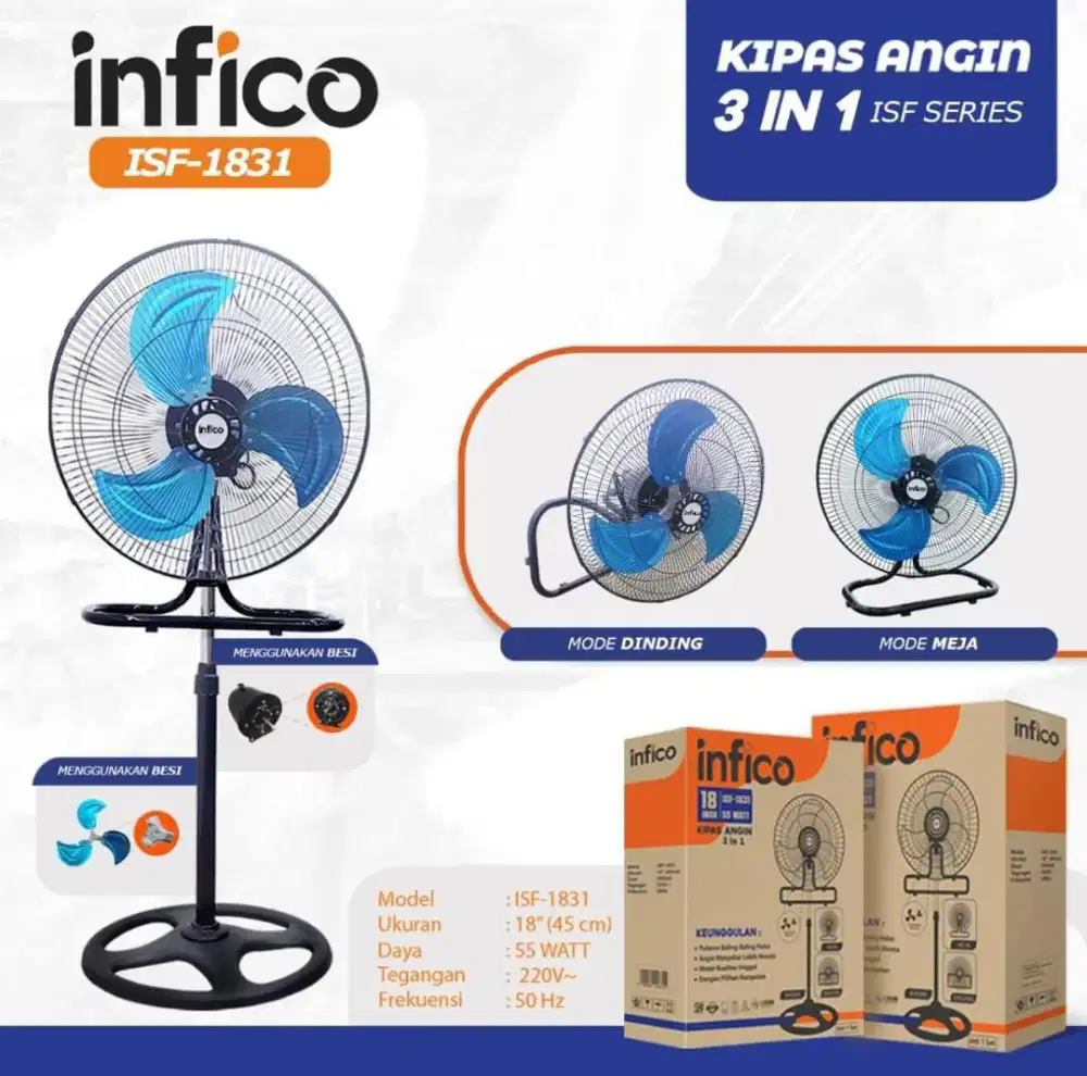 Kipas angin besi 3in1