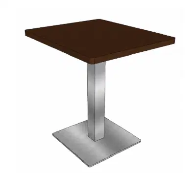 Meja Uk. 60x70x75 Cm Kaki Stainless Besi Plat