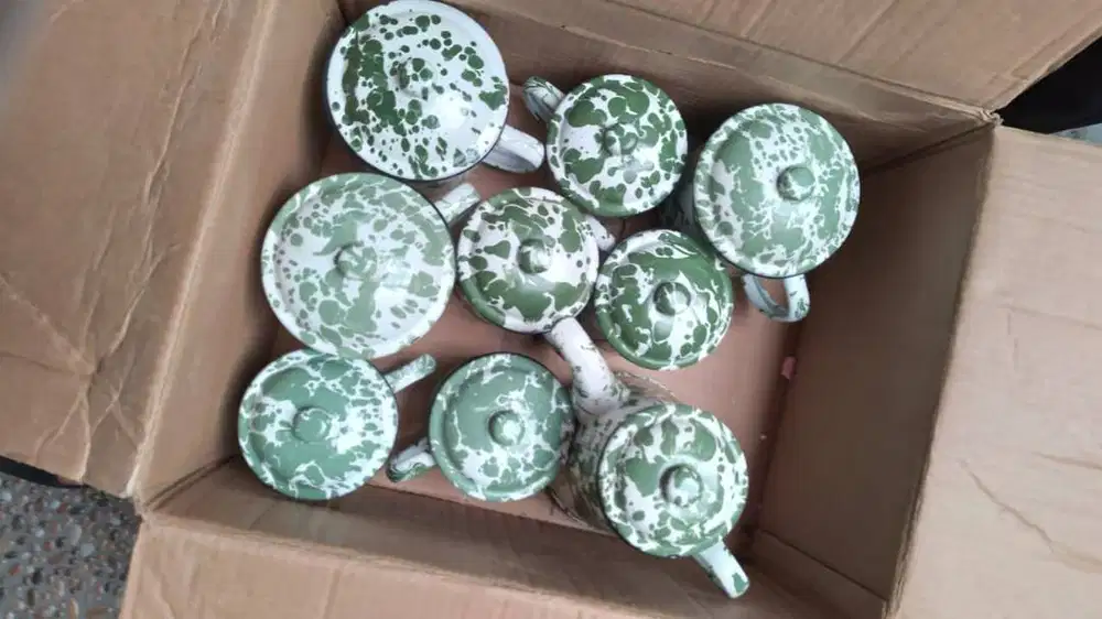 Gelas Mug Jadul Enamel