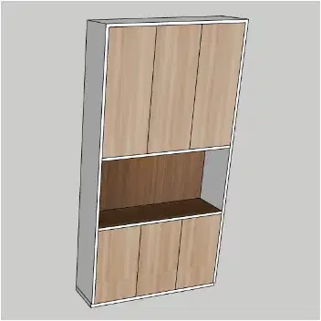 Almari 150x40x289 multiplex fin HPL