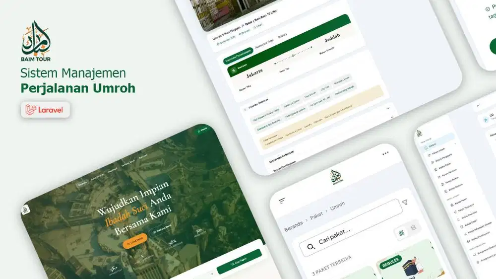 Template Website Umrah & Hajj Travel Management System
