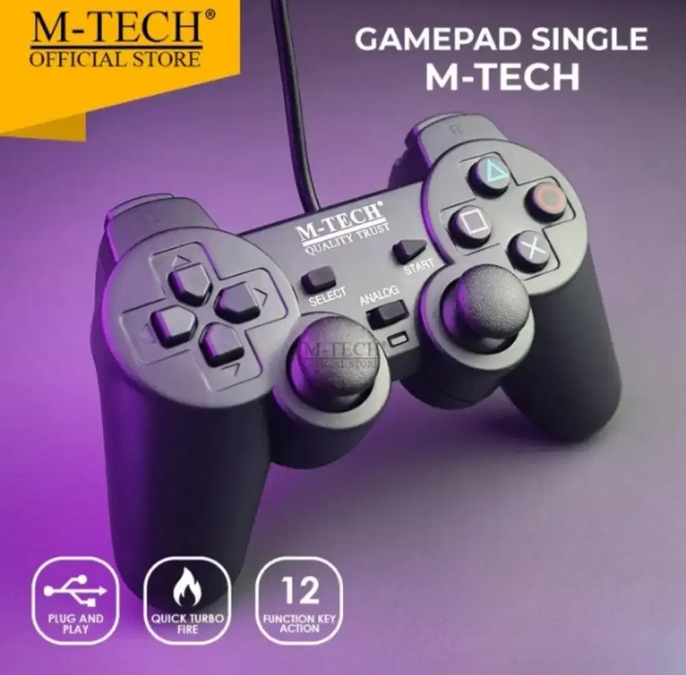 Stik PC Laptop M-Tech Single USB Gamepad - Murah Normal Lancar