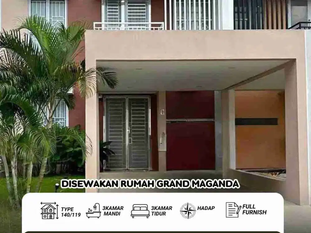 Disewa rumah full furnish siap hunu Grand maganda