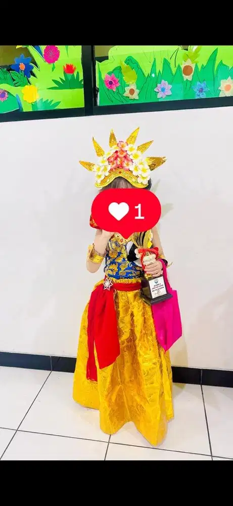 Baju Adat Anak Bali Perempuan 1 Set Lengkap