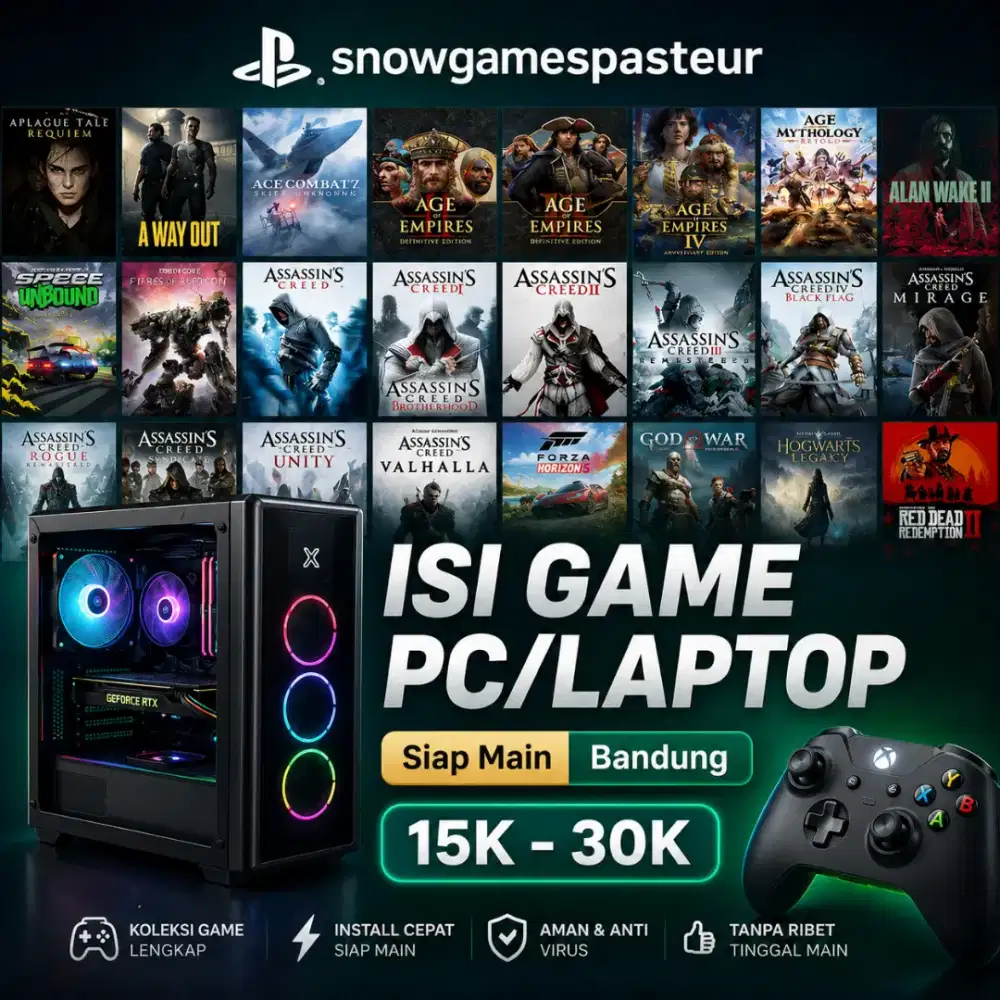 Isi Game PC & Laptop Bandung | Siap Main Plug & Play