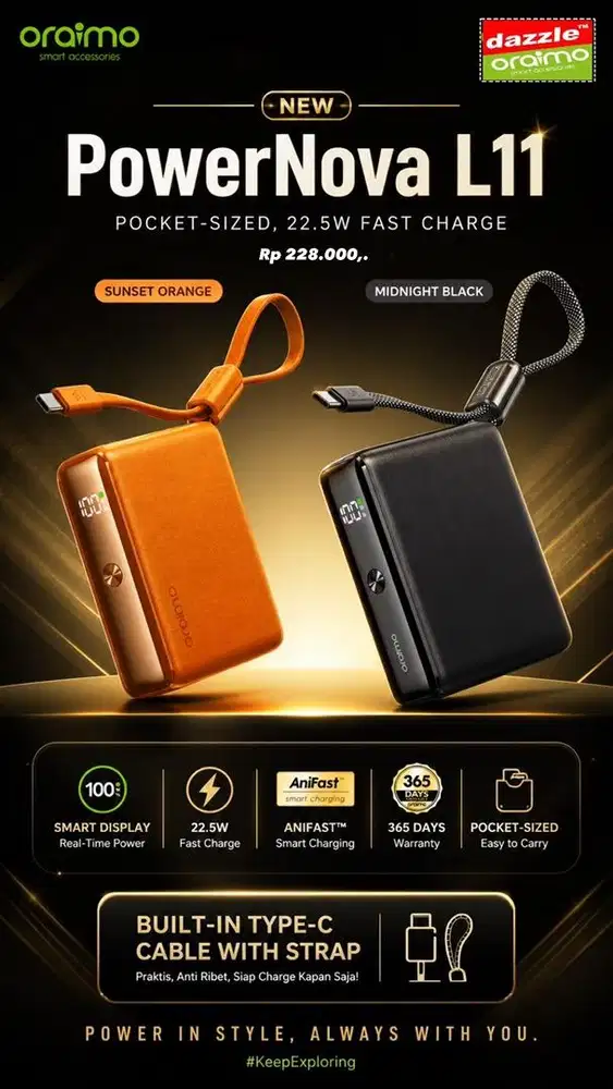 Powerbank 10.000mAh Oraimo OPB-7103C