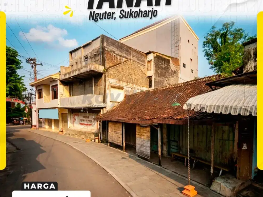 Dijual Lahan Strategis 871m² Hadap Utara di Kawasan Berkembang Nguter Sukoharjo