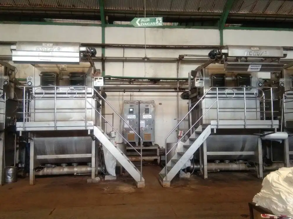 dijual mesin produksi bekas untuk mengolah dari benang menjadi kain