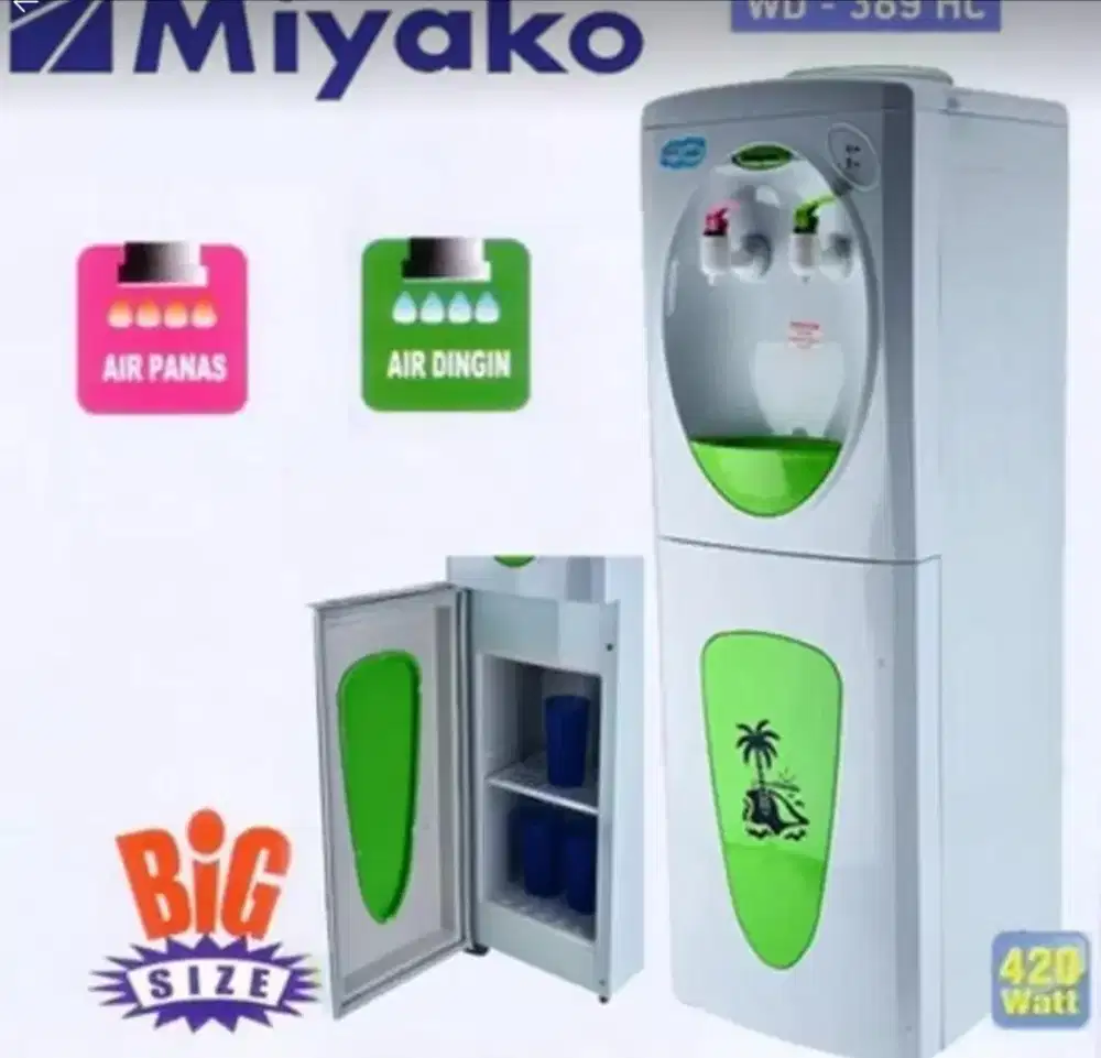 miyako dispenser WD - 389 HC super hot panas dan dingin cool asli ori