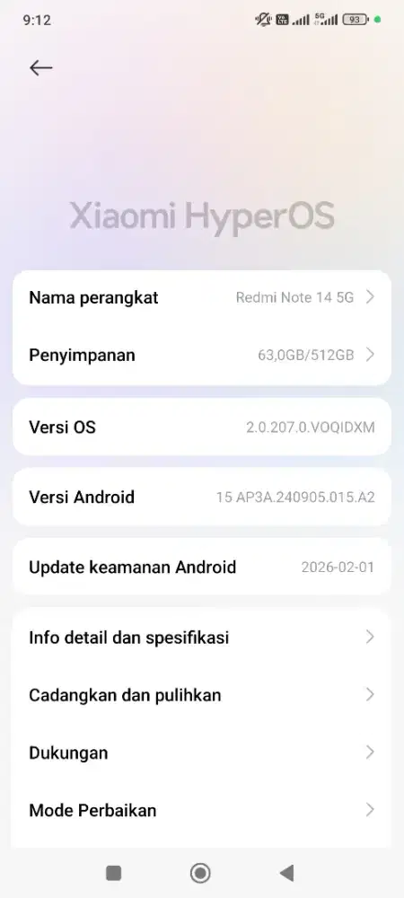 Saya mau jual HP redmi note 14 5g
