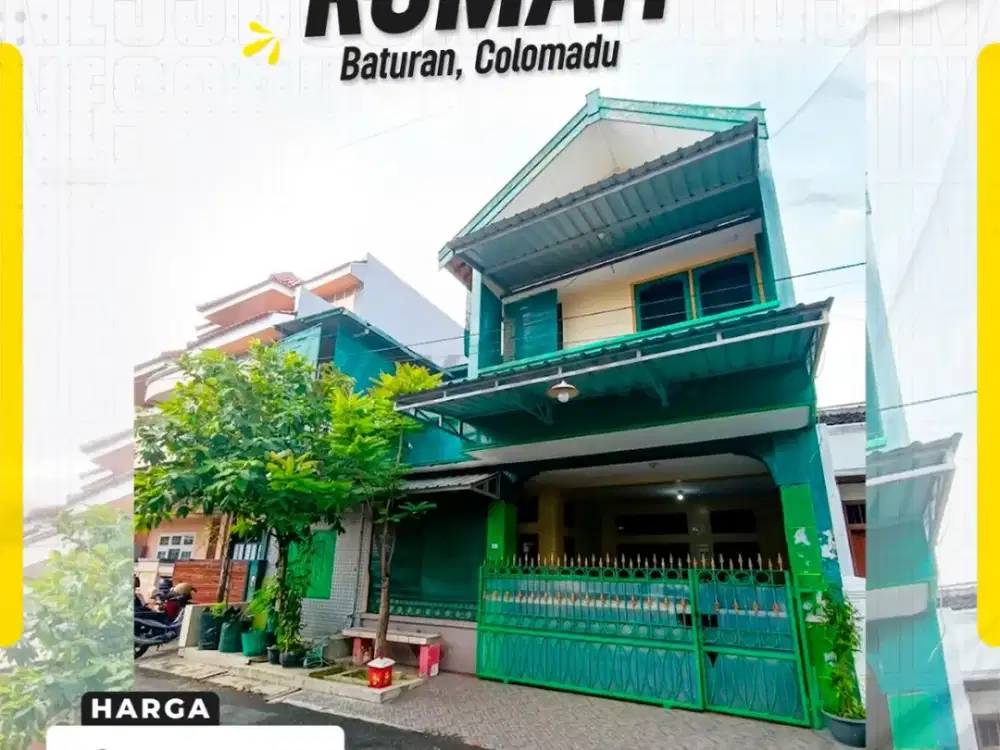 Dijual Rumah 2 Lantai Fasad 10m Kapasitas 4+1 Kamar di Kawasan Elit Baturan Colomadu