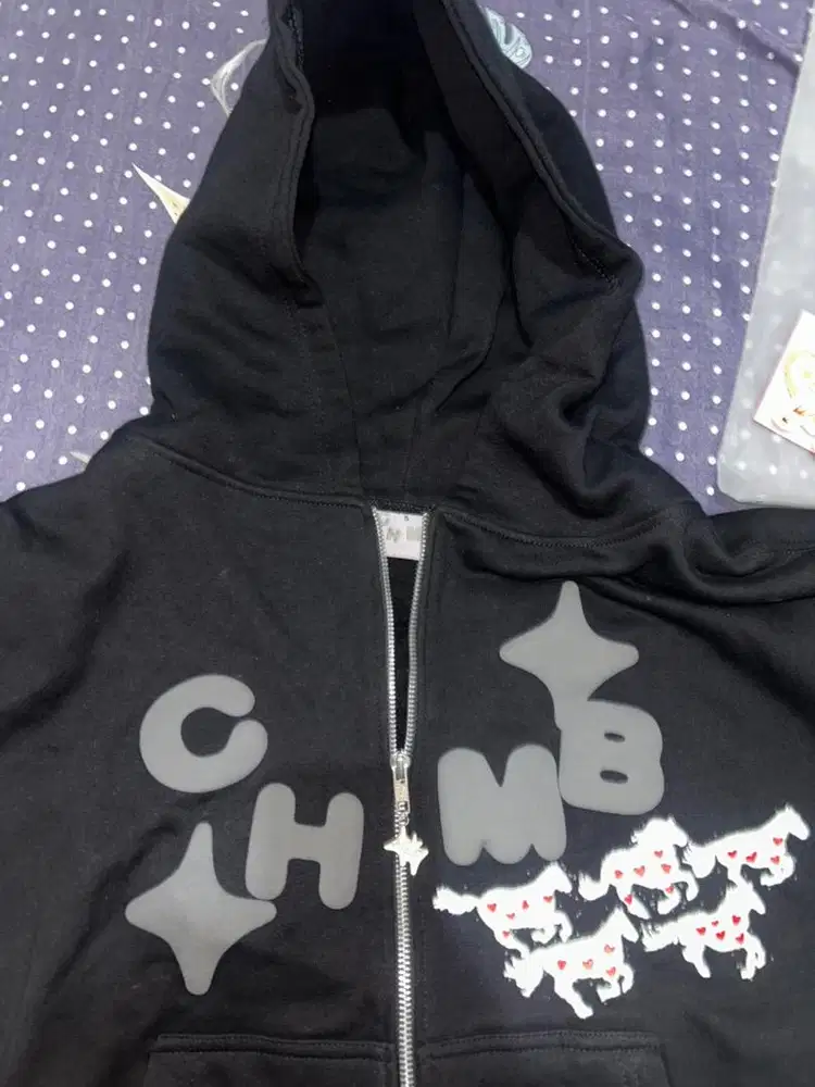 Hoodie Boxy Zip Chambredelavain CHMB Ride With Love x Ivania Nabila