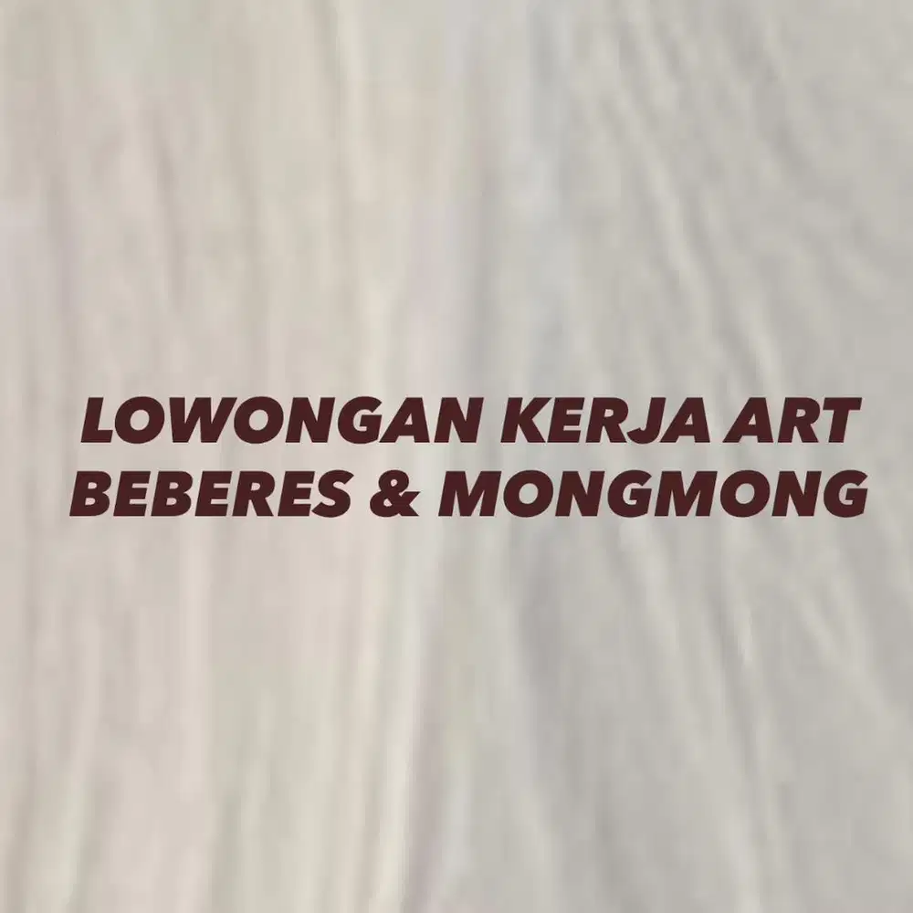 LOWONGAN KERJA ART