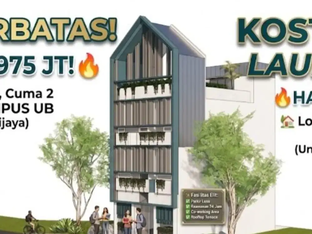 Passive Income Tinggi Kost Modern Malang Hanya 975 Juta